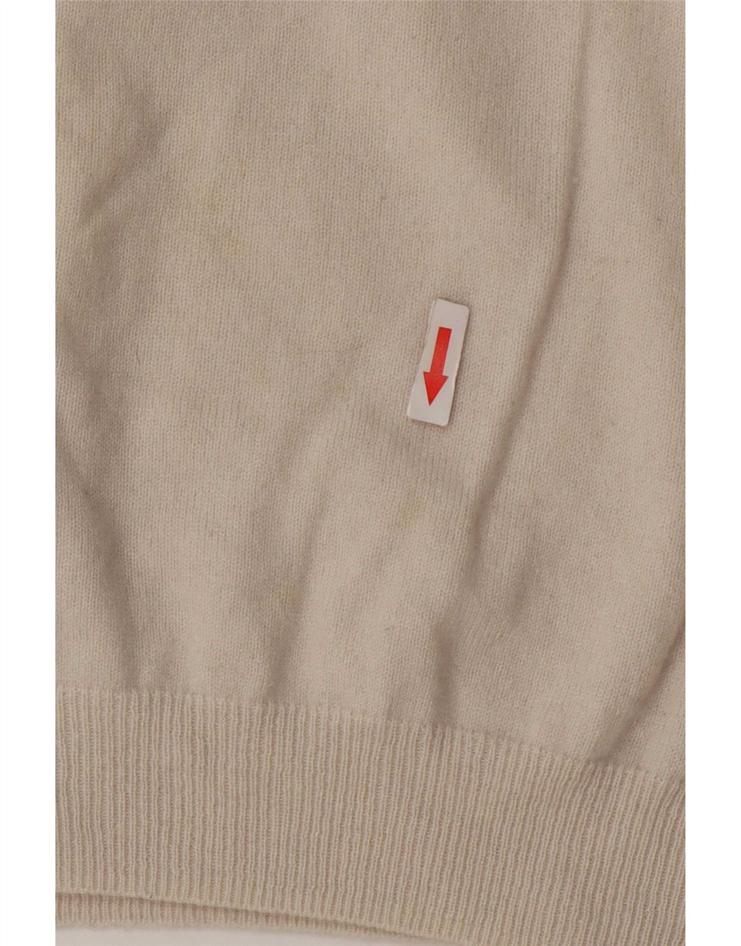 Suéter feminino Massimo Dutti com gola redonda Reino Unido 16 grande lã bege