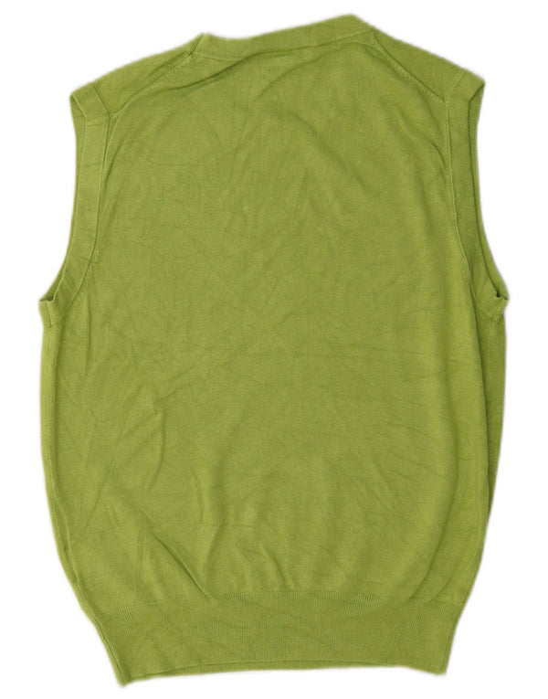 Zara Womens Vest Tank Top UK 18 XL Verde Viscose