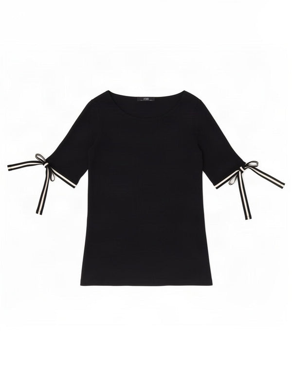 Blusa feminina Ralph Lauren UK 4 XS azul marinho algodão
