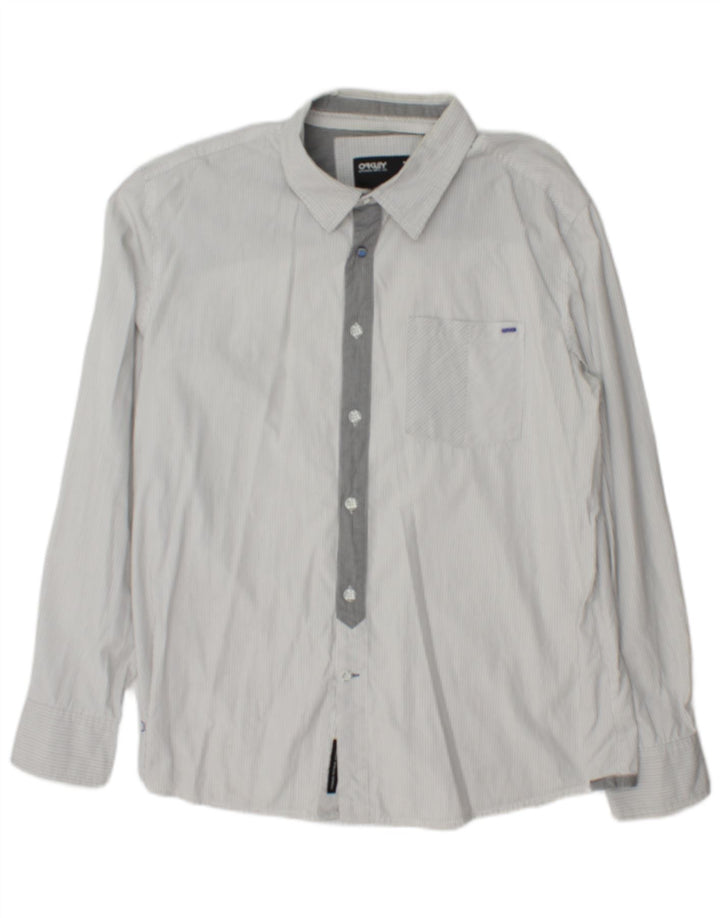 Camisa masculina Oakley grande patchwork branco
