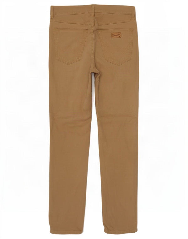 Wrangler Masculino Texas Stretch Straight Jeans W32 L30 Algodão Marrom