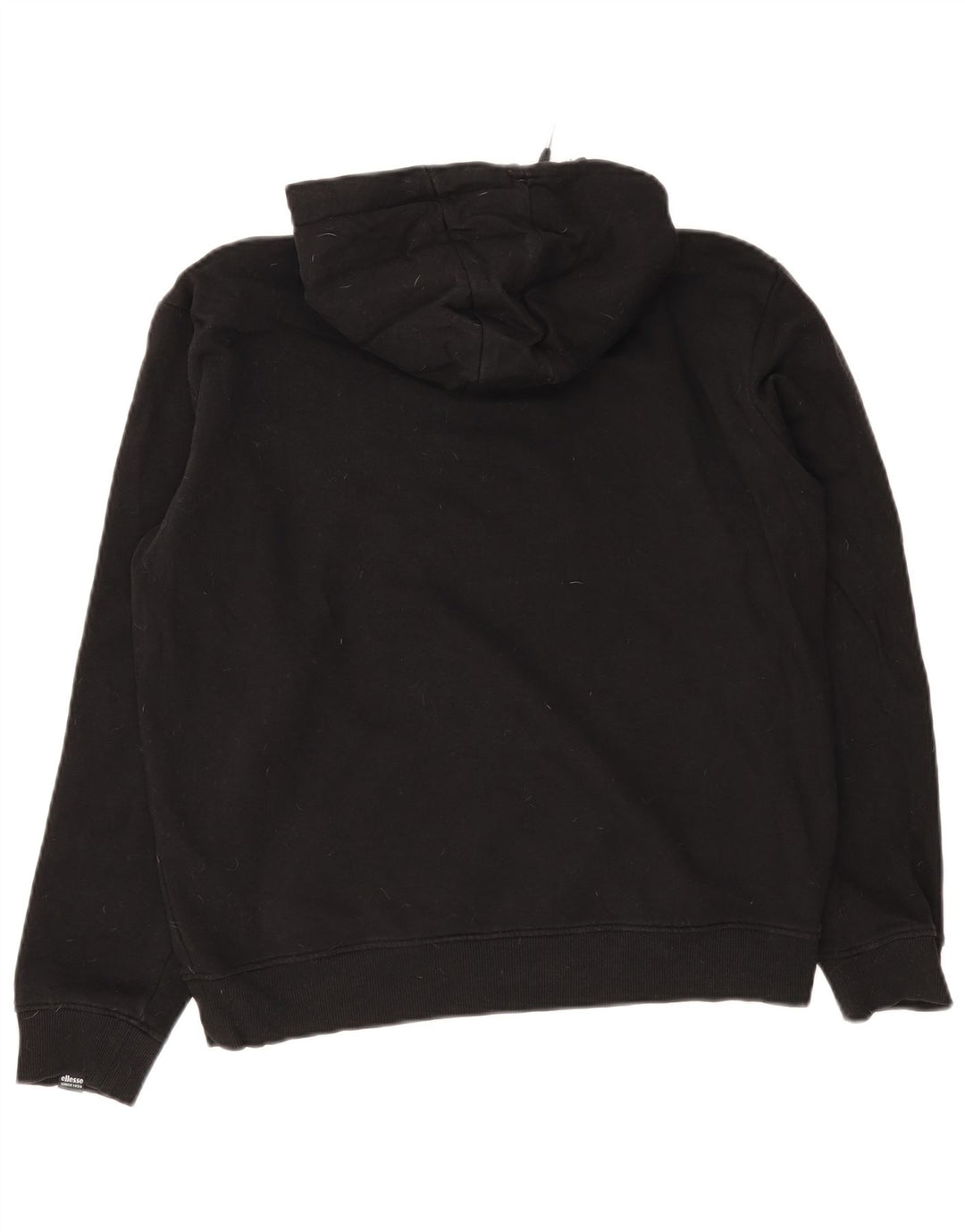 Ellesse moletom com capuz feminino UK 12 algodão preto médio