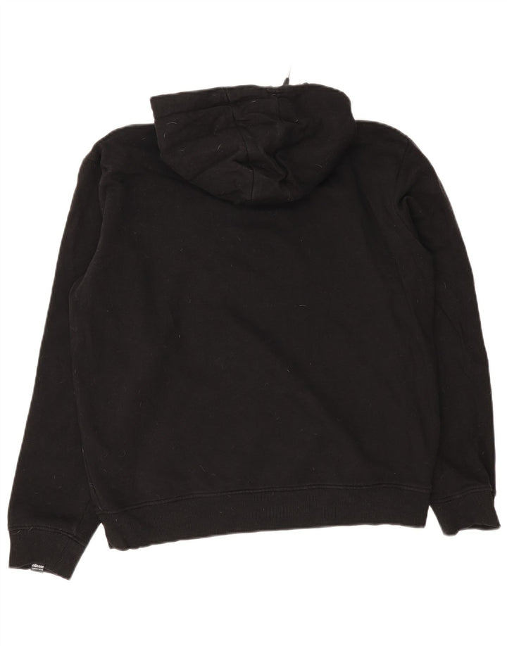 Ellesse moletom com capuz feminino UK 12 algodão preto médio