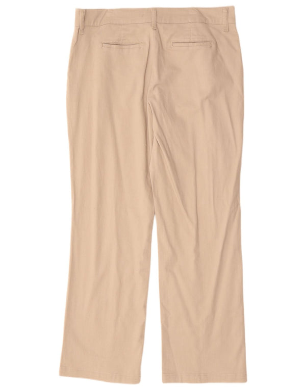 LEE Womens Riders Straight Casual Trousers US 16 2XL W36 L30 Beige Cotton