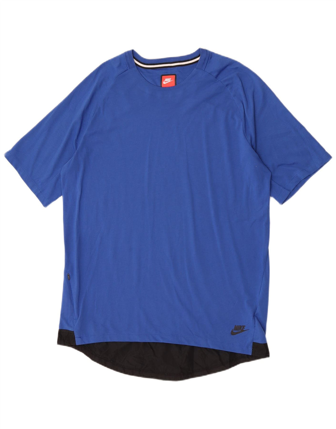 Camiseta masculina Nike grande azul colorblock poliéster