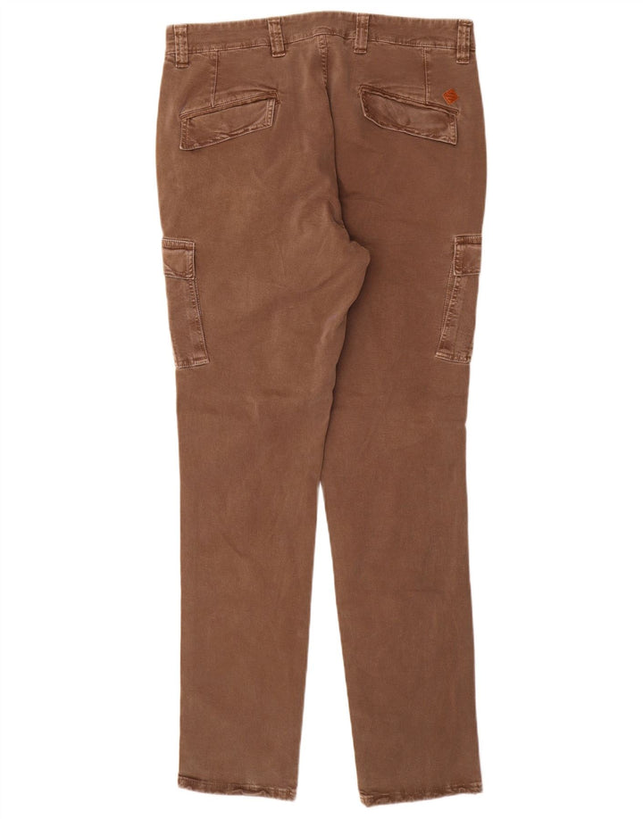 Calça Carrera Masculina Slim Cargo IT 48 Médio W33 L32 Algodão Marrom