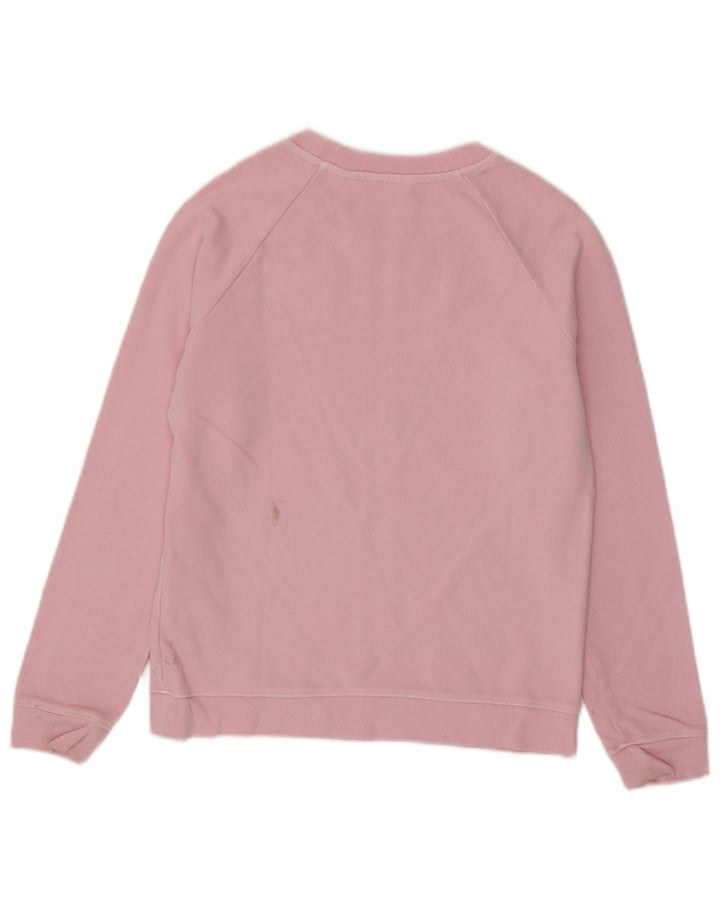 Moletom feminino LEVI'S com ajuste solto, suéter UK 2 2XS algodão rosa
