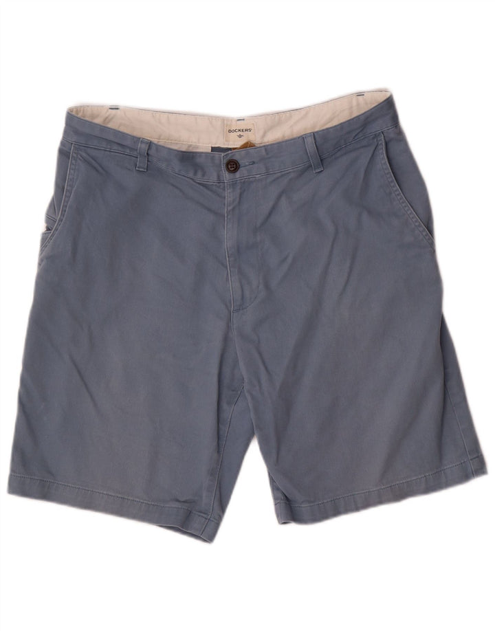 Shorts cargo masculino Dockers W34 grande algodão azul