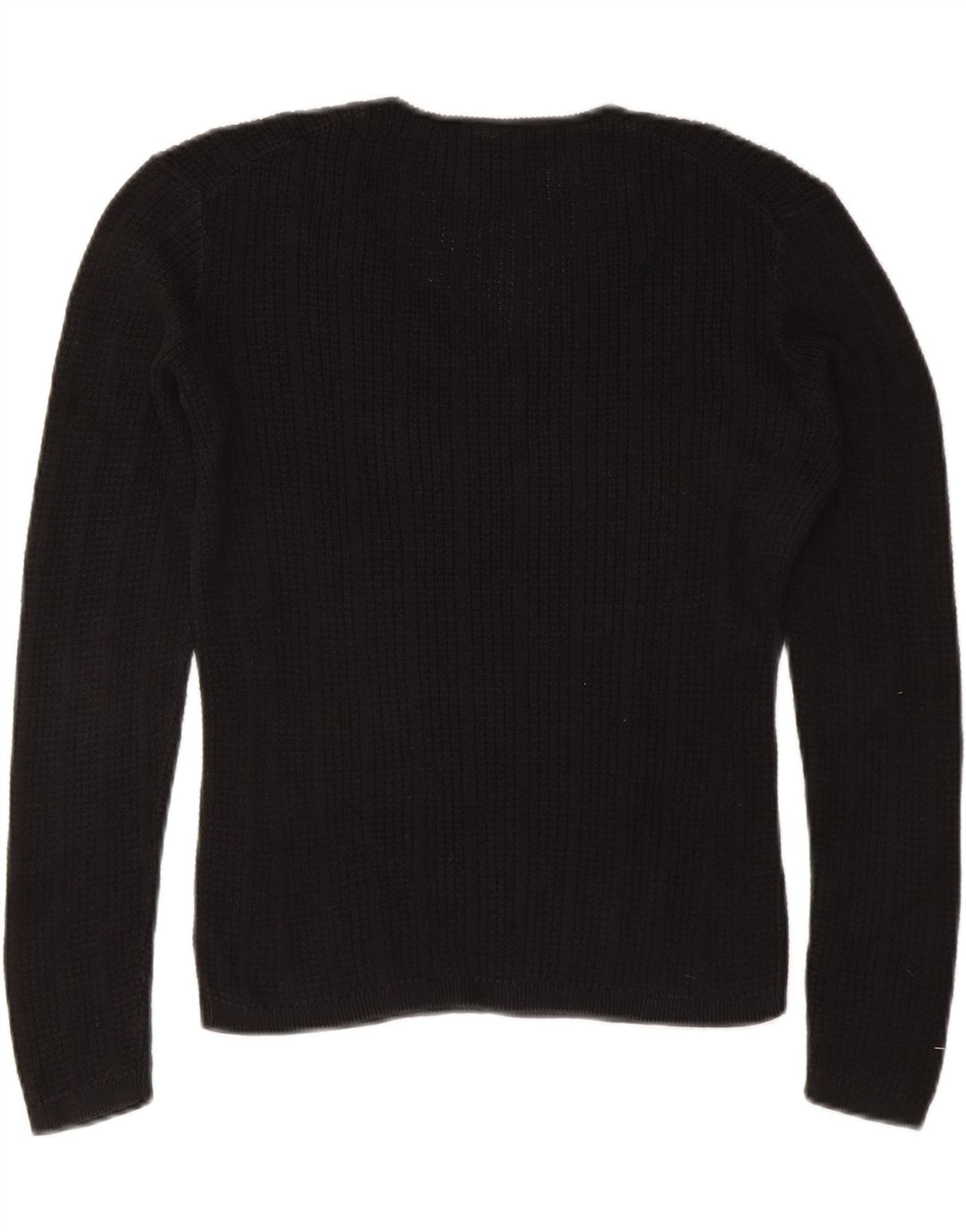 GAP Womens V-Neck Jumper Sweater UK 14 Medium Black Cotton Vintage Gap and Second-Hand Gap from Messina Hembry 