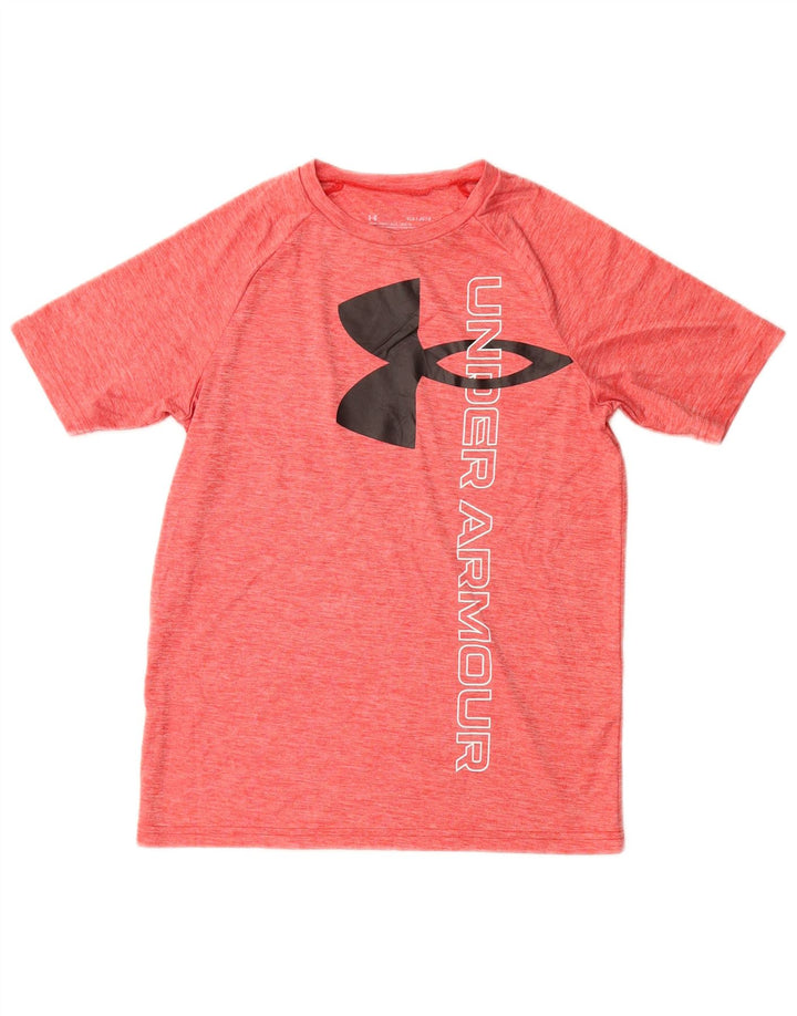 Camiseta gráfica UNDER ARMOUR Boys Heat Gear 11-12 anos grande vermelho