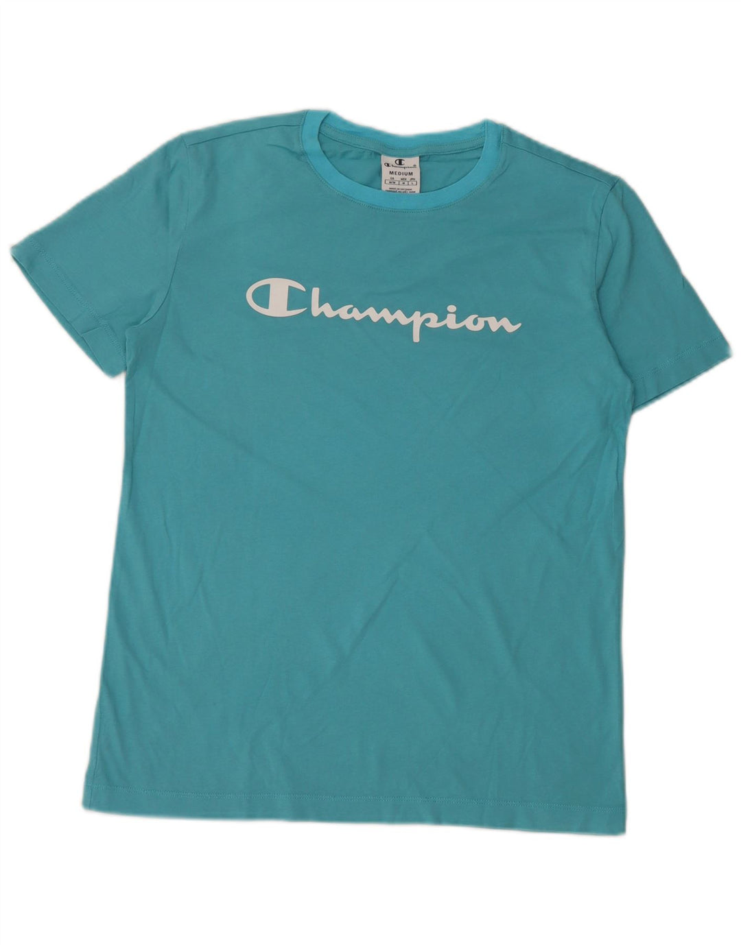 Camiseta gráfica masculina Champion azul médio
