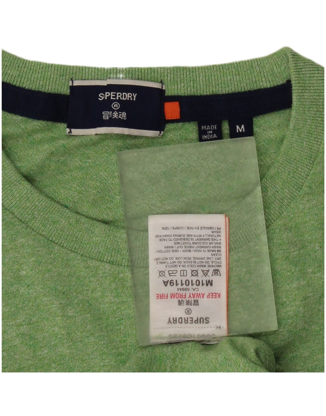 Camiseta masculina Superdry Top médio algodão verde