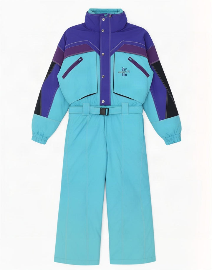 Macacão de esqui masculino Colmar IT 40 bloco colorido azul médio