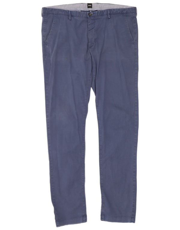 Calças Chino Skinny Masculinas Hugo Boss W38 L34 Algodão Azul