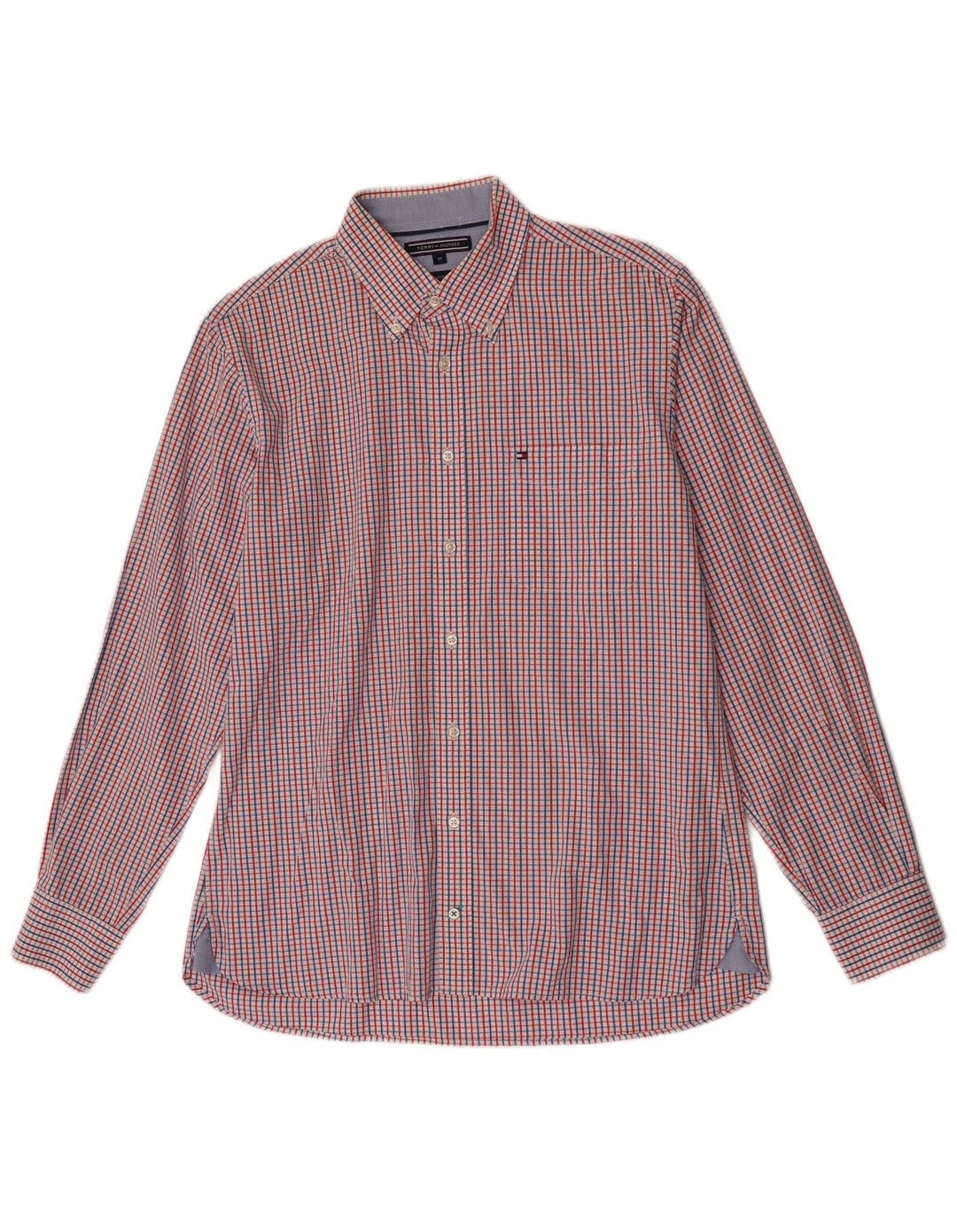 Camisa masculina Tommy Hilfiger Custom Fit média de algodão multicolorido