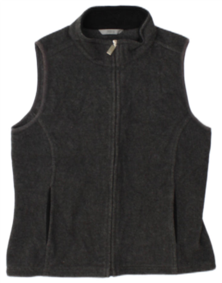 Marks & Spencer Womens Fleece Gilet UK 10 Pequeno Poliéster Cinza