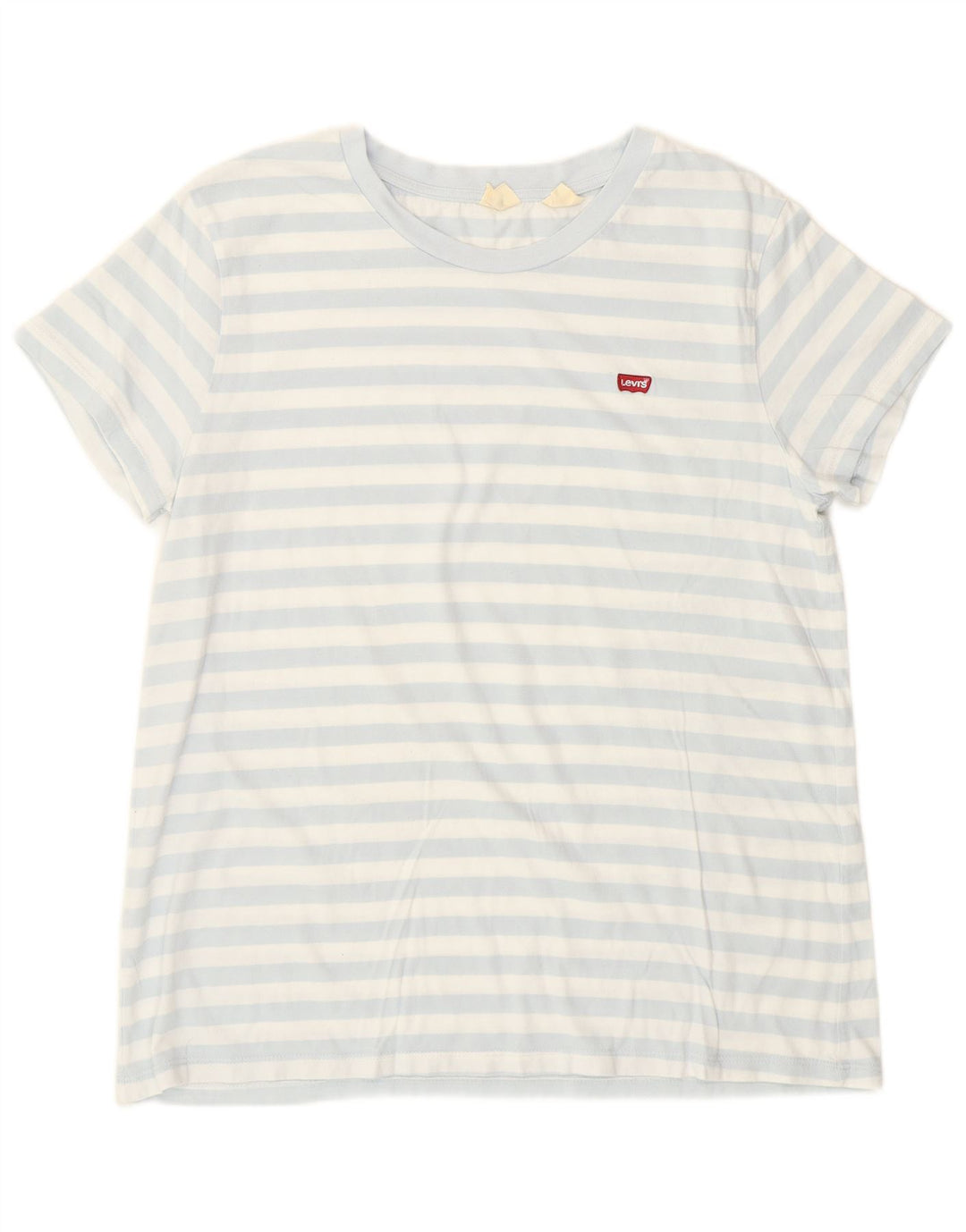 Camiseta feminina Levi's UK 14 grande listrada azul