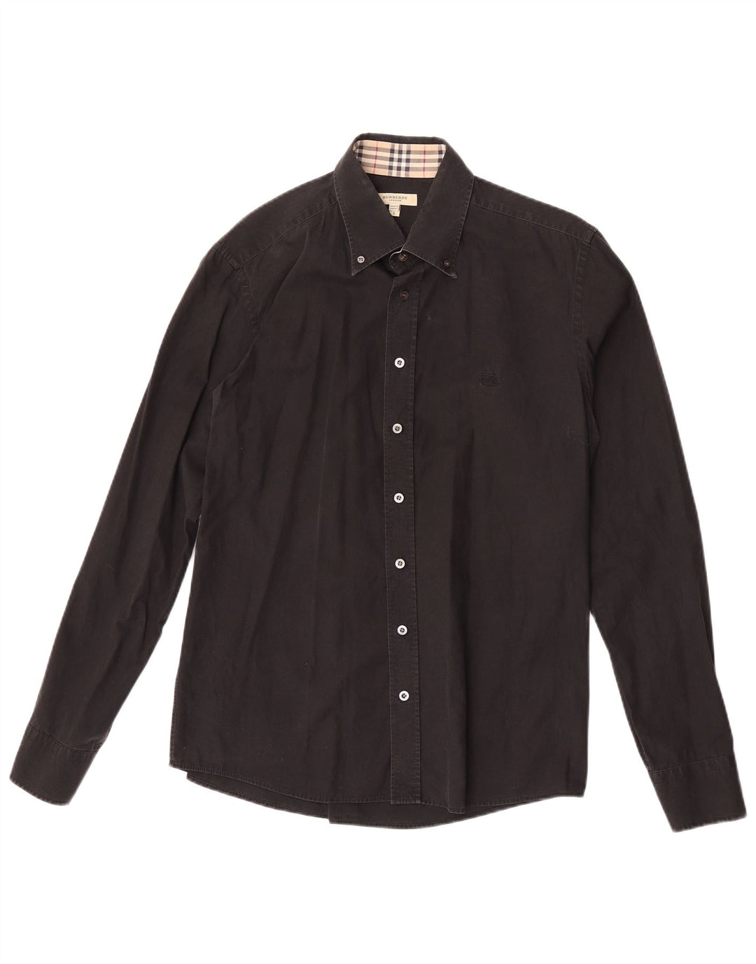 Camisa masculina Burberry grande algodão preto