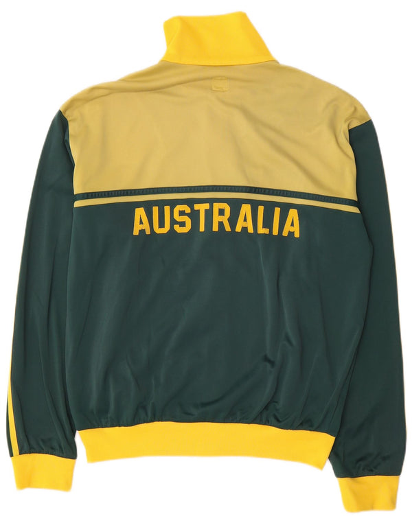 Adidas Mens Graphic Tracksuit Top Jacket Grande Amarelo Colorblock Poliamida