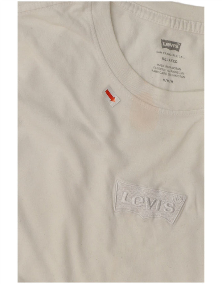 Camiseta masculina relaxada com estampa LEVI'S de algodão branco médio