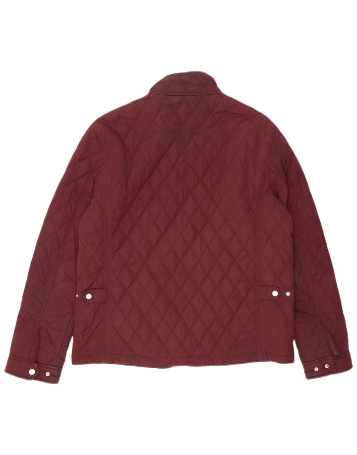 Jaqueta acolchoada masculina Zara Reino Unido 44 2XL Borgonha