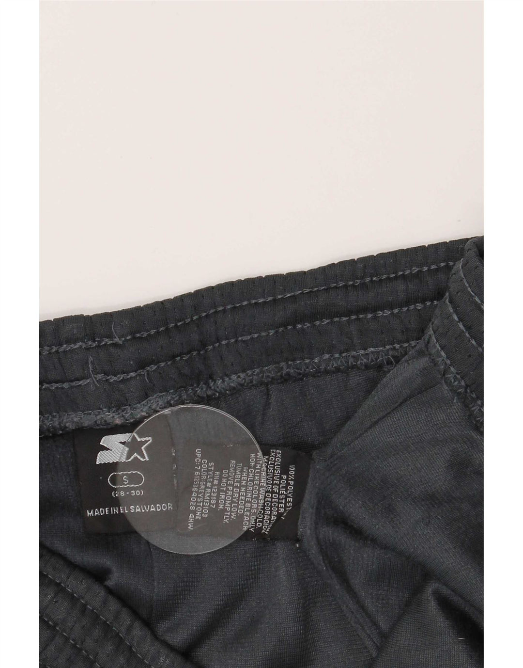 Shorts esportivos masculinos Starter Graphic Regular Fit pequenos esportes de poliéster cinza