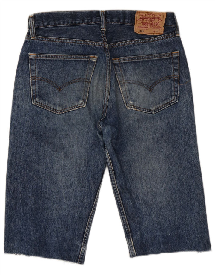 Bermuda masculina LEVI'S 501 jeans W32 algodão azul médio