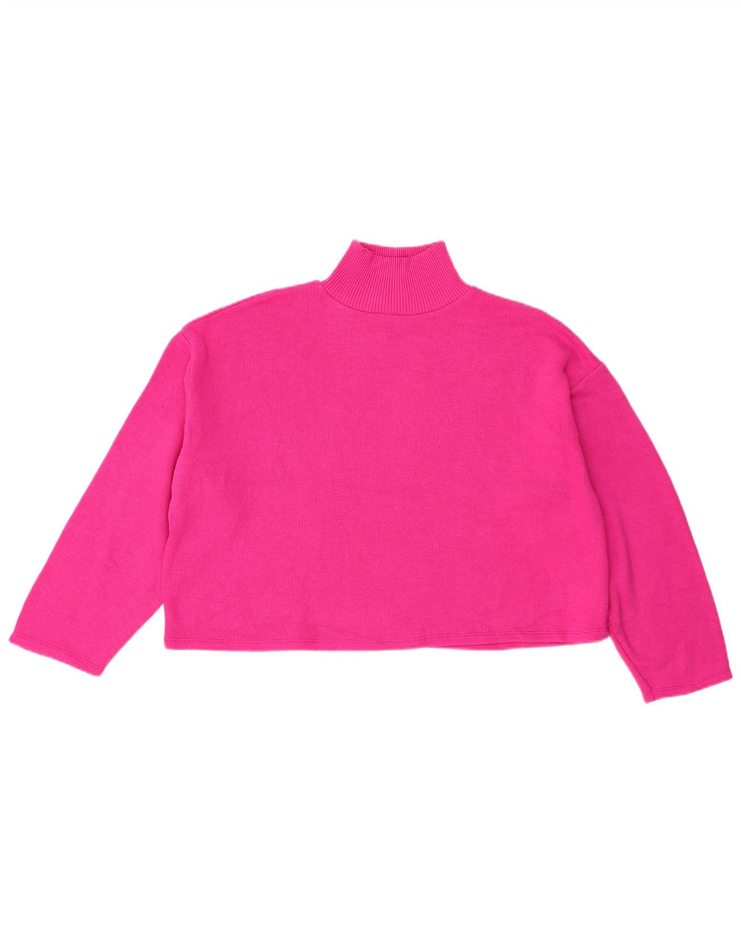 Suéter feminino Zara com gola alta e gola tartaruga, tamanho grande, rosa, 16