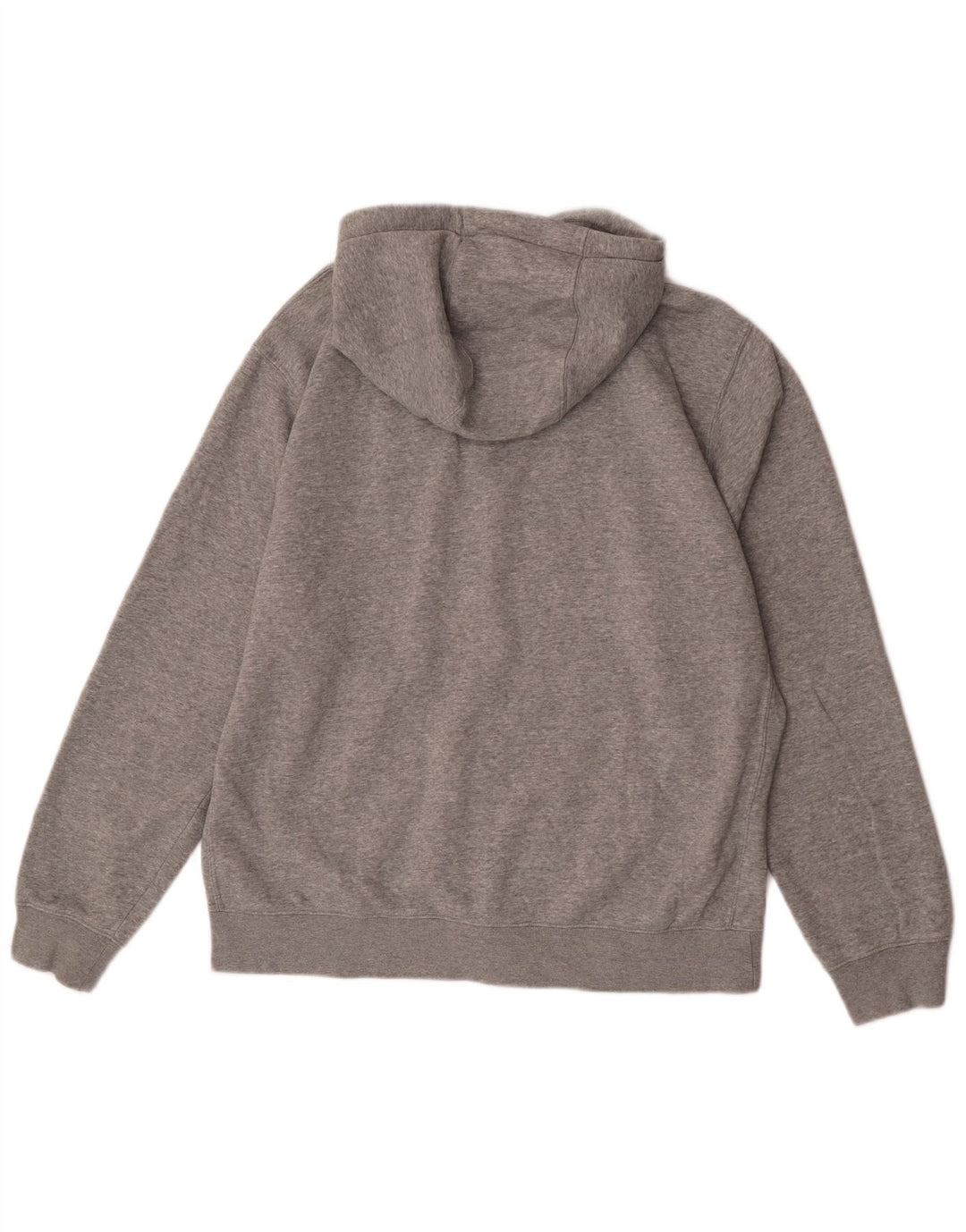Suéter masculino Nike Regular Fit com capuz e zíper grande algodão cinza