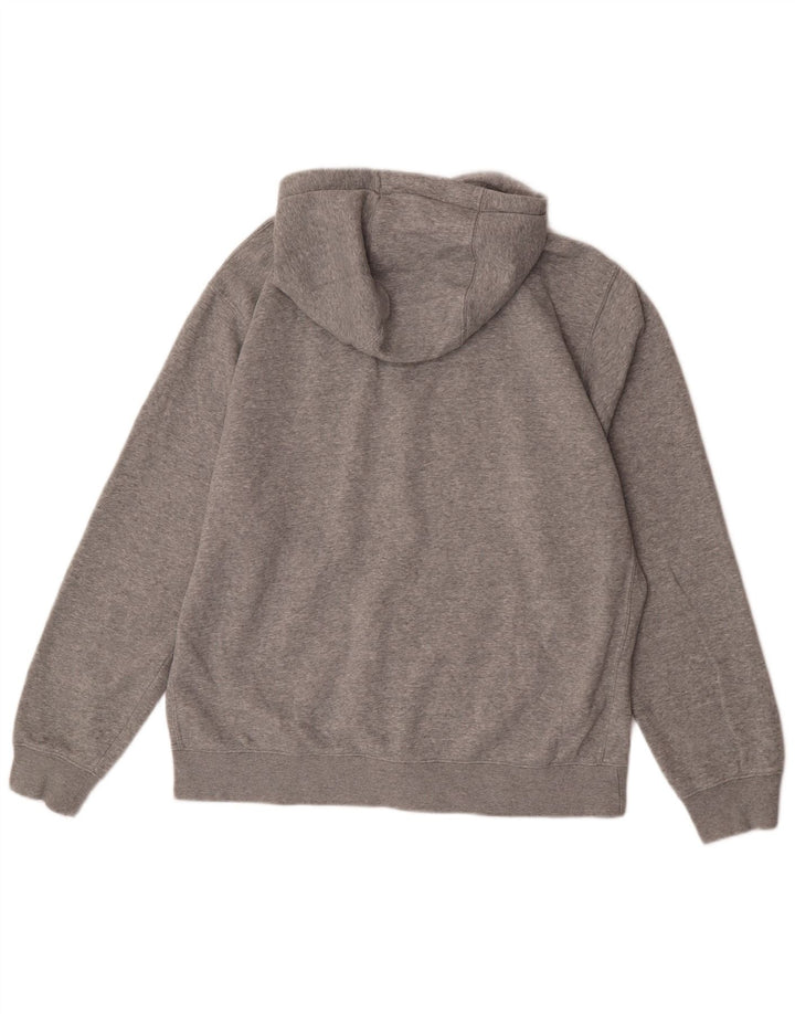 Suéter masculino Nike Regular Fit com capuz e zíper grande algodão cinza