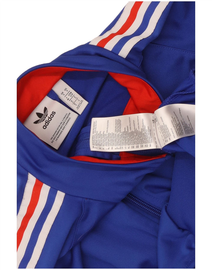 Adidas Mens Treino Top Jaqueta Pequena Azul Colorblock Poliéster