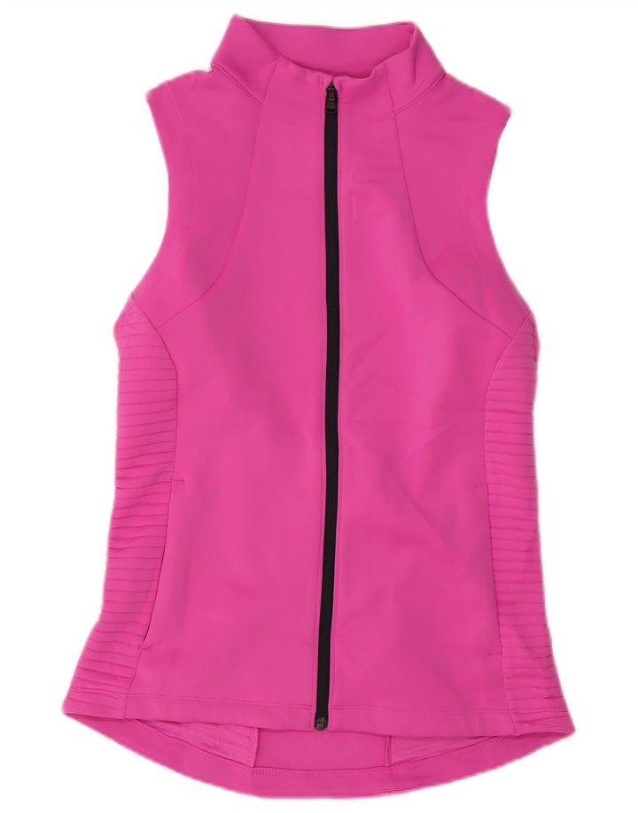 Under Armour Womens Cold Gear Tracksuit Top Jacket Reino Unido 10 Pequeno Rosa