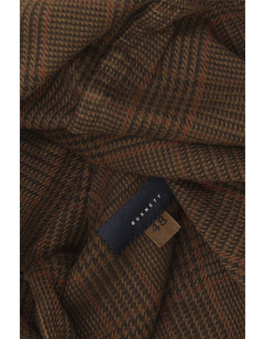 Jaqueta blazer masculina vintage com 3 botões IT 48 xadrez marrom médio