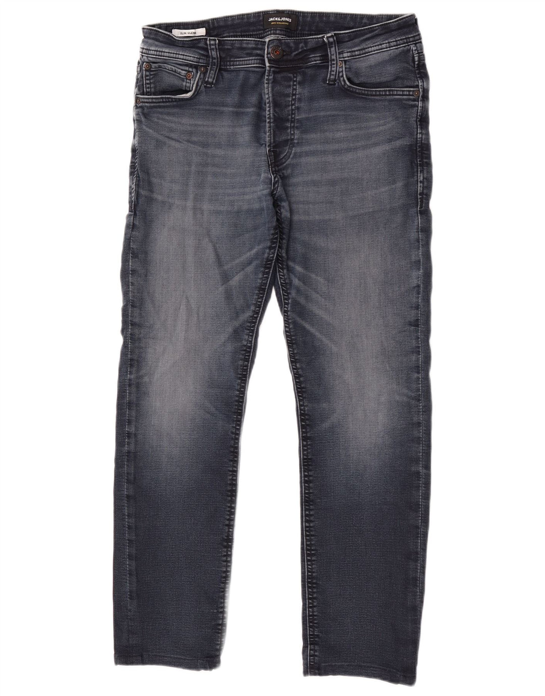 Jack & Jones Masculino GLENN Slim Jeans W33 L30 Azul Algodão