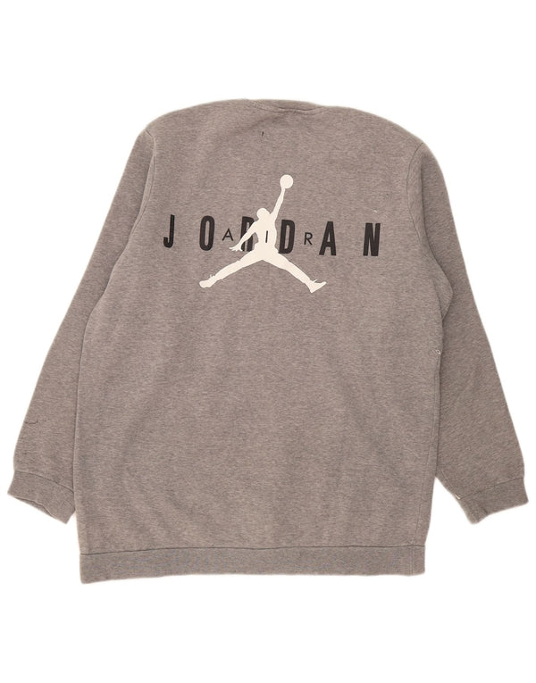 Jordan moletom gráfico masculino jumper grande cinza colorblock algodão