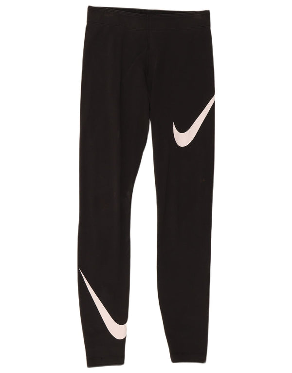 Leggings Nike Femininas Graphic UK 8 Pequenas Algodão Preto