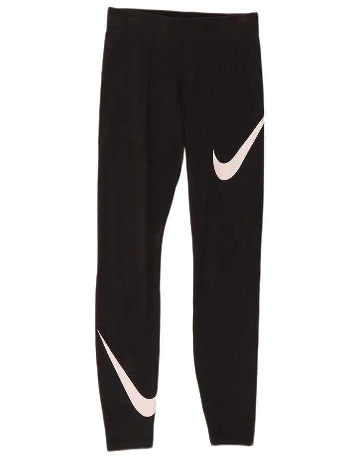 Leggings Nike Femininas Graphic UK 8 Pequenas Algodão Preto