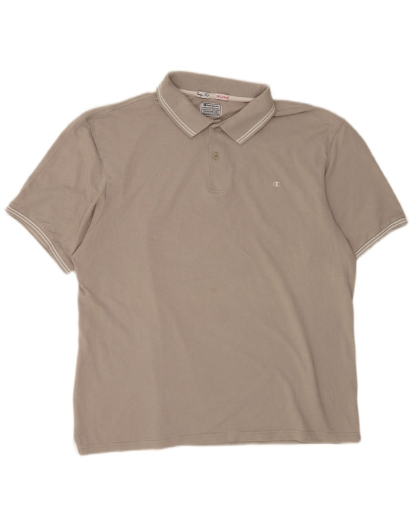 Camisa polo masculina Champion Easy Fit 3XL algodão cinza