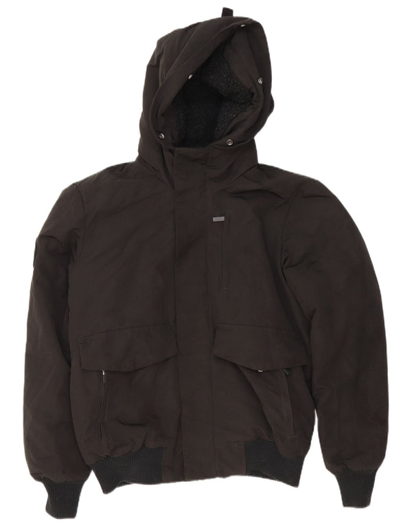 Jaqueta bomber masculina SUPERDRY com capuz UK 38 nylon preto médio