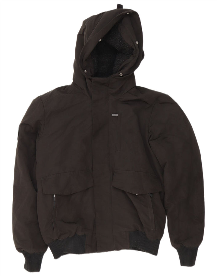 Jaqueta bomber masculina SUPERDRY com capuz UK 38 nylon preto médio