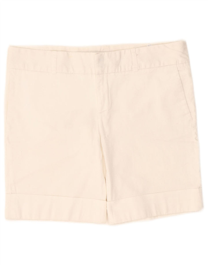 Zara Womens Chino Shorts EU 40 Médio W30 Algodão Branco