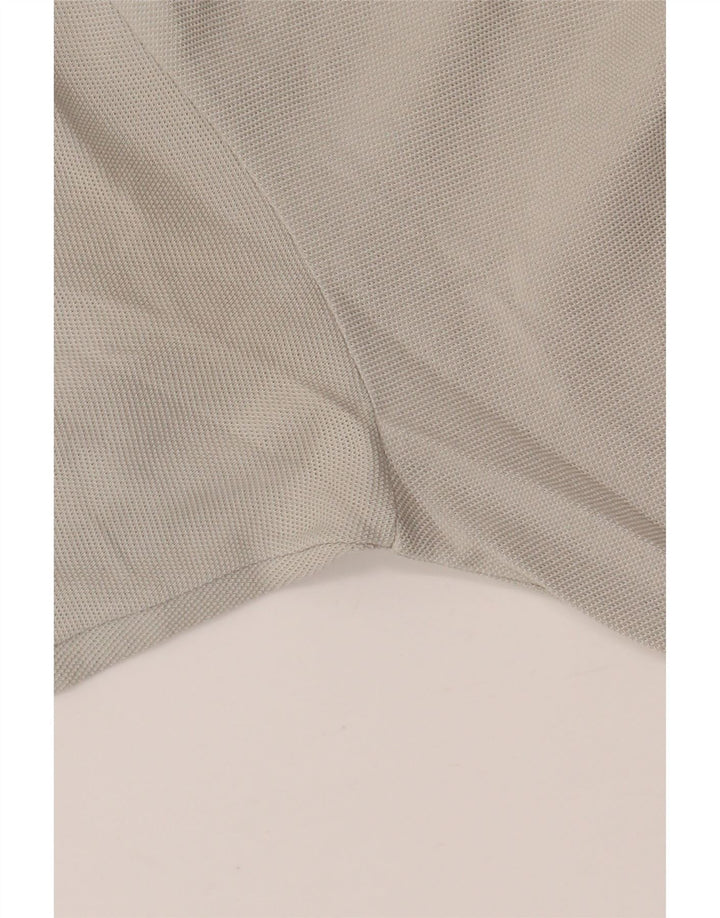 Camisa polo masculina LACOSTE tamanho 5 grande algodão cinza