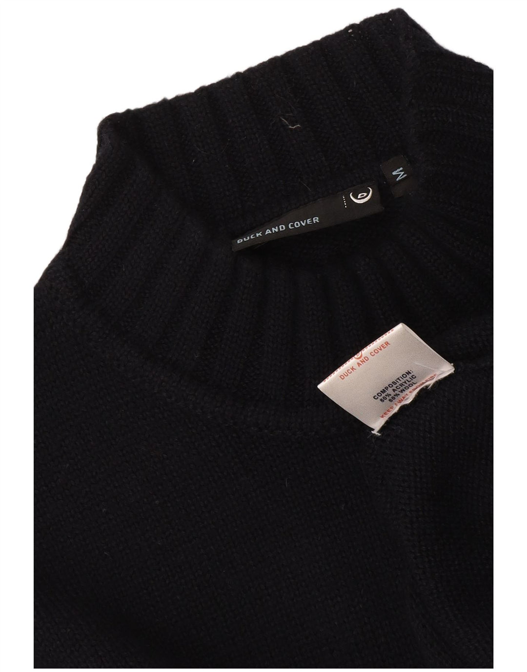 Suéter masculino com gola tartaruga e gola alta de pato e capa acrílico preto médio
