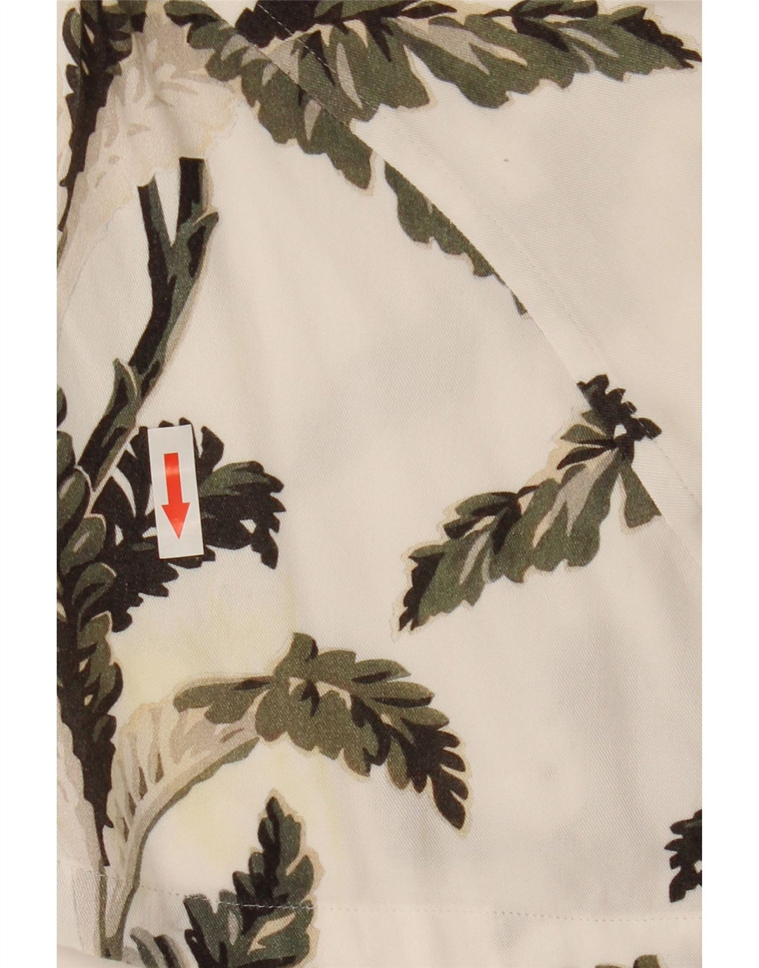 Camisa masculina de manga curta Reiss grande viscose floral branca