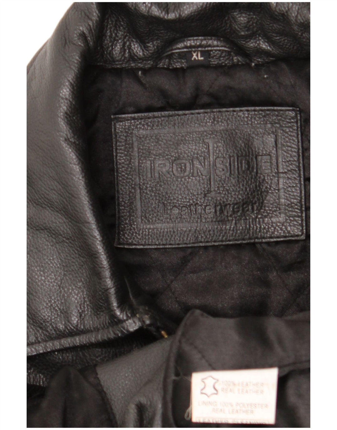 Jaqueta de couro masculina vintage UK 42 XL couro preto