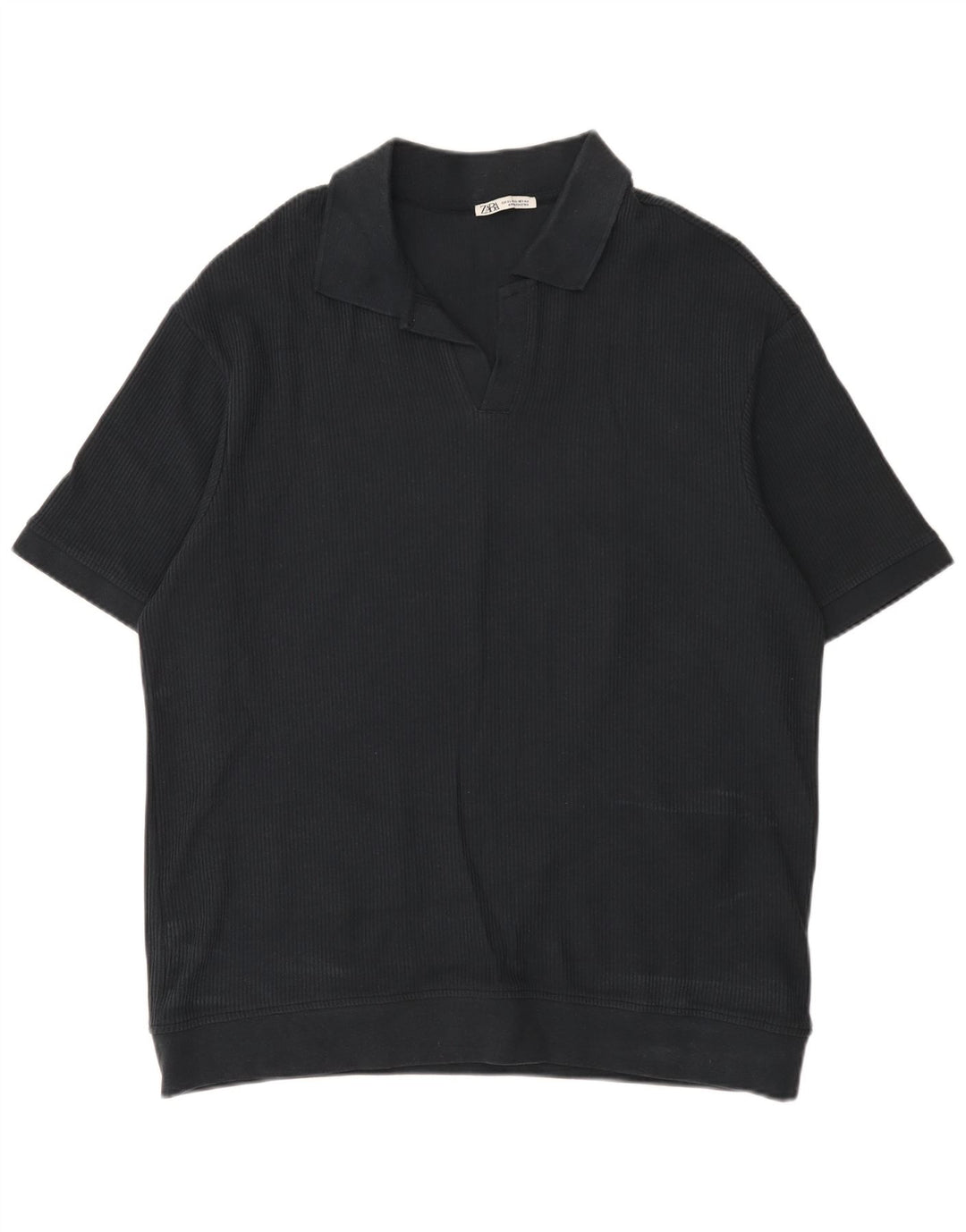 Camisa polo masculina Zara XL algodão preto