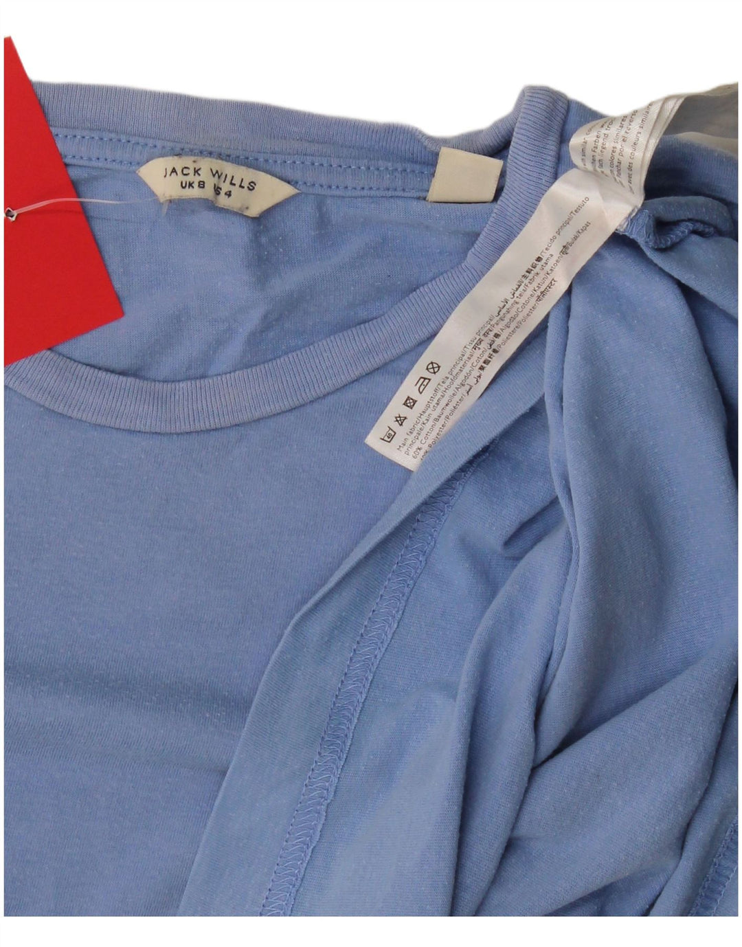 Camiseta feminina Jack Wills UK 8 algodão azul pequeno