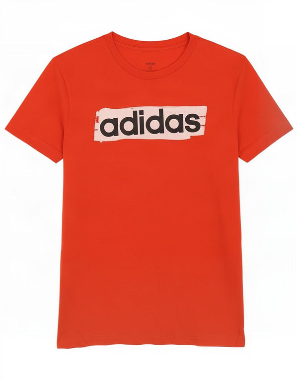Adidas Mens Graphic T-Shirt Top Médio Algodão Vermelho