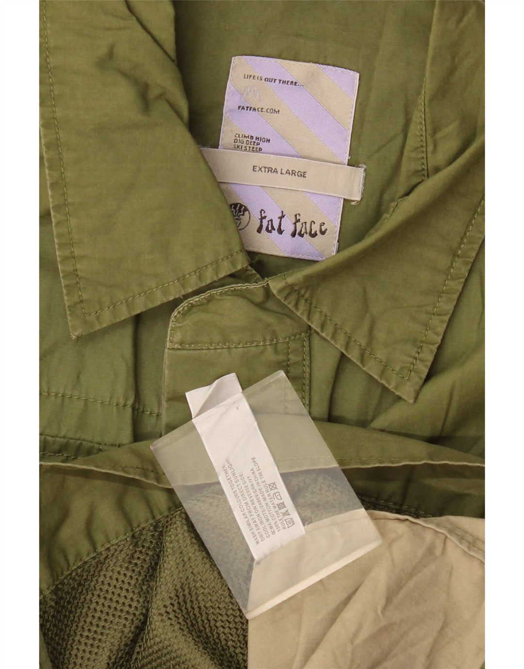 Jaqueta utilitária masculina Fat Face UK 42 XL algodão verde