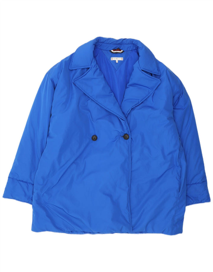 Jaqueta acolchoada feminina Tommy Hilfiger UK 20 2XL azul poliéster